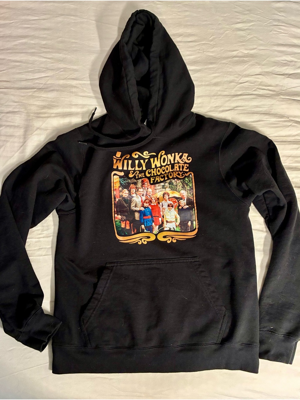 Willy Wonka & The Chocolate Factory Black Graphic Hoodie
